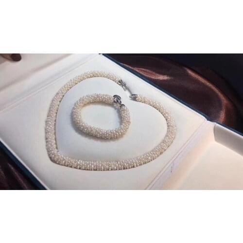 D114 Fine Jewelry Natural Fresh WaterWhite Pearl Females Jewelry Sets for Women FIne Jewelry Sets