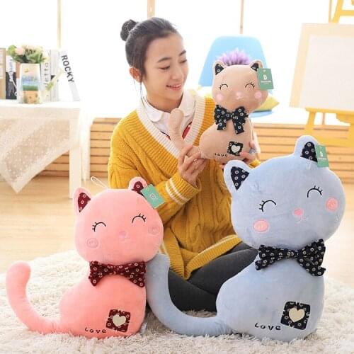 New creative toy cartoon love cat plush toy soft throw pillow Christmas gift h2749