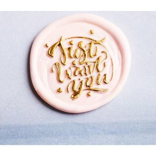 Just Lvant You Wax Seal Stamp Art Wedding Decorative Retro Envelope Stamps Antique Festival Decorative Seal Gift