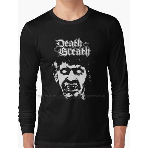 Death Breath Long Sleeve T Shirt 100% Pure Cotton Big Size Death Breath Repulsion Carlson Grindcore Death Metal Old School