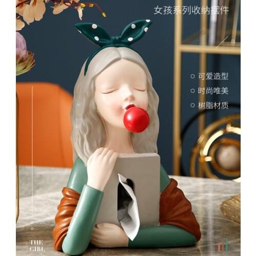 Light luxury high-grade living room practical storage decoration creative lovely modern simple tissue box J05