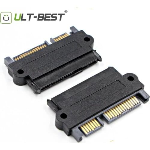 ULT-Best SATA 22Pin 7+15 Male to SFF-8482 SAS 22 Pin Female Extension Convertor Adapter for Hard Disk Driver