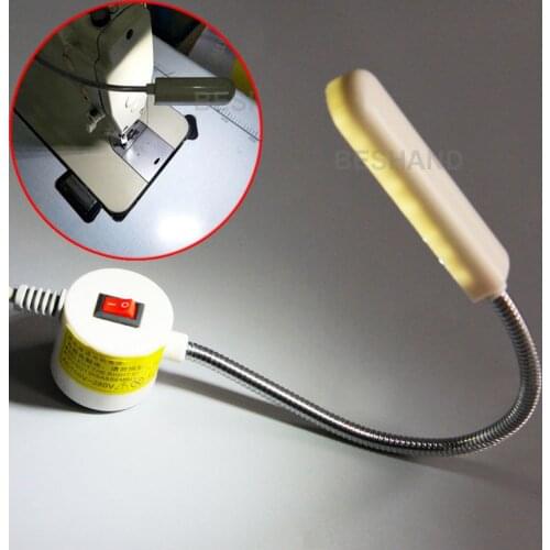 Universal Flexible LED Working Lamp Light 1/2W 110/220V with Magnet Base Sewing Machine Lamp for Clothes & Leather DIY Workbench