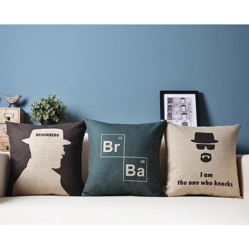 Breaking bad TV drama surrounding the cotton pillowcase cushion for leaning on of 45 * 45 No Inner