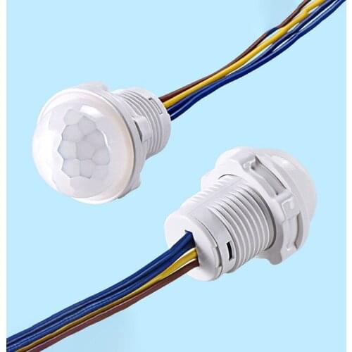 1Pcs/2Pcs Infrared Human Body Sensor Lamp LED Mini PIR Corridor Night Light for Bathrooms Basements Warehouses Decorate Lighting