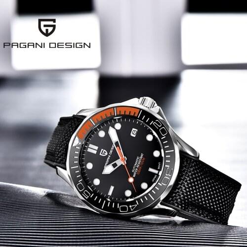 2020 PAGANI DESIGN Brand Automatic Mechanical Mens Watch 100M Waterproof Sapphire Glass Sports Ceramic bezel Wrist Watch For Men