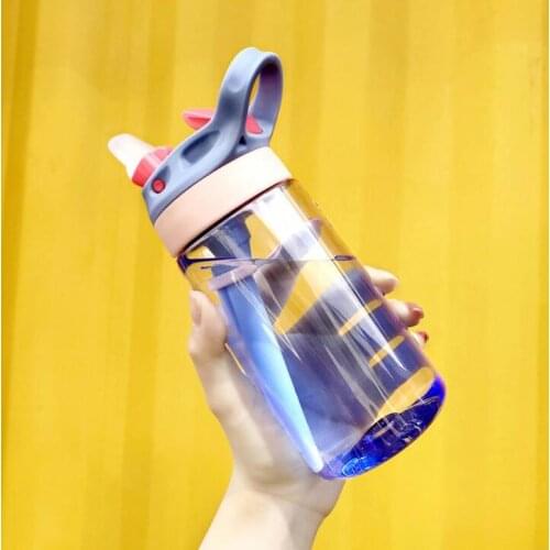 36pcs 480ML 16oz fashion Kids Water Bottle Sport water bottle Straw Water Bottles BPA Free No Phthalate tritan baby Lemon