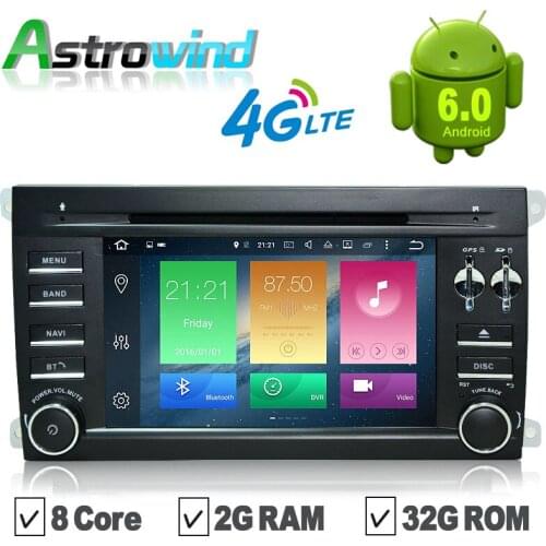 8 Core, 2G RAM, 32G ROM, Android 6.0 Car DVD Player GPS Navigation System Radio Media Stereo for Porsche: Cayenne (2003-2010)