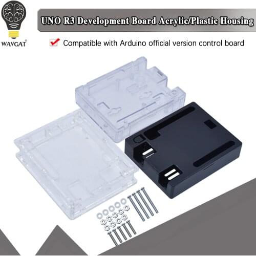 Acrylic Black ABS Plastic Case Shell Transparent Box for Arduino UNO R3