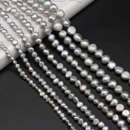 Natural Pearl Beads Sliver Color Freshwater Pearl Beads High Quality for Jewelry Making Necklace Bracelet Crafts Accessories