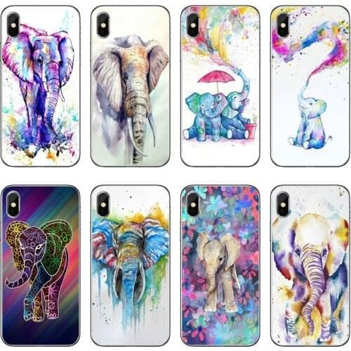 Watercolor Art Cute Elephant Accessories Phone Case For Huawei P20 P30 P40 Pro P10 P9 Lite Y5 Y6 Y7 Y9 P Smart Plus 2018 2019