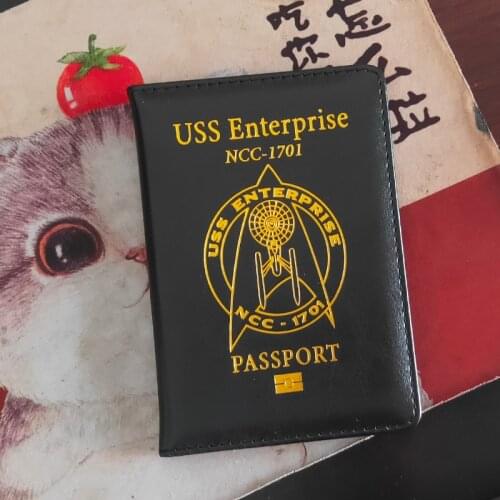 NCC-1701 Pu Leather Covers for Passports Travel Wallet Holder Passport