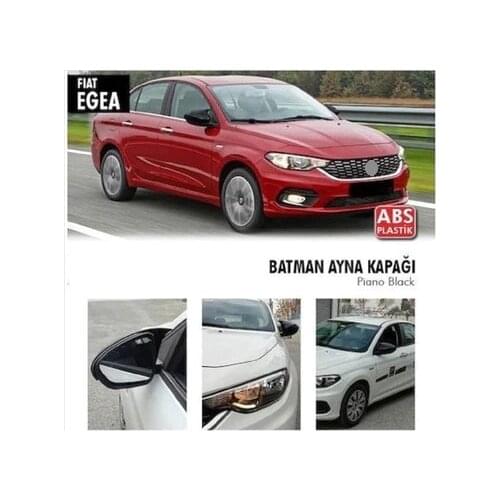 Bat Mirror Cover Piano Black For Fiat Egea 2015 and After the Quality Product Full Harmony 1 Suit 2 Piece (Right-Left)