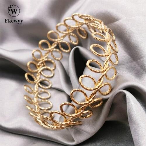 Fkewyy Gothic Charm Bracelets For Women Fashion Weave Luxury Designer Jewelry Wedding Bracelet Hollow Out Bohemia Accessories