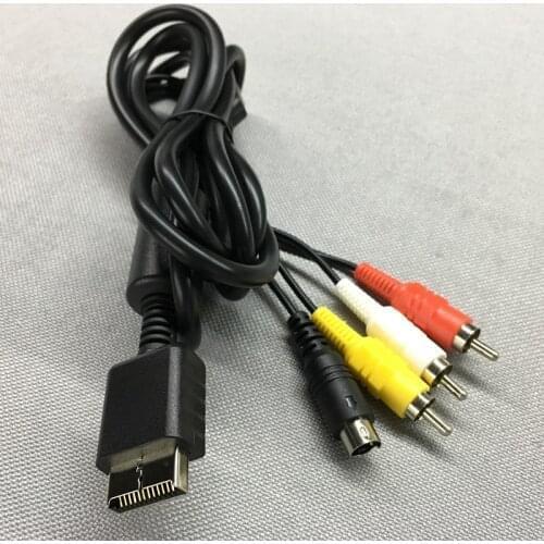 FZQWEG 10pcs High quality 2in1 audio video cord wire S-Video AV Cable for PS2 for PS3 for Playstation 2 3