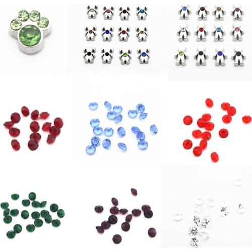 Best Selling 10pcs/lot Metal Enamel Bruin colours crystal Floating Charms For Living Brecelet Charms Necklace DIY Jewelry