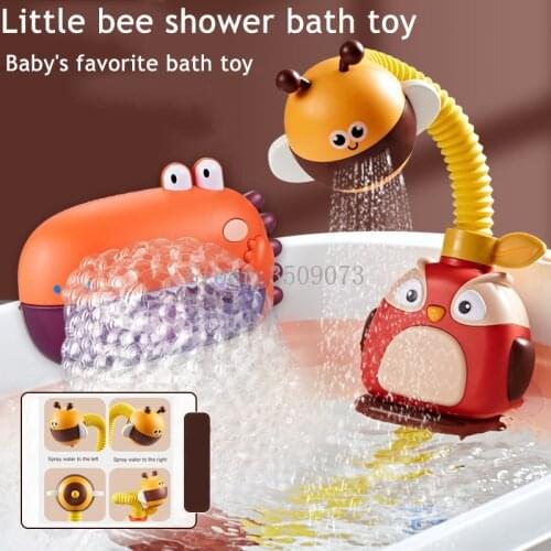 Bath Toys Baby Water Game Little Bee Model Faucet Shower Electric Water Spray Toys Gifts For Children Bathroom Swimming Toys