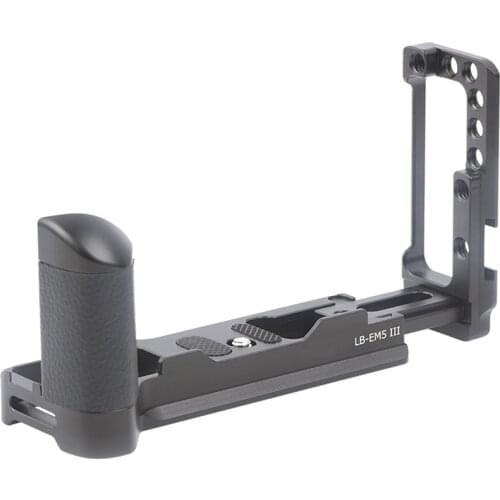 Customized Vertical L Bracket Tripod QR Plate Base for Olympus OMD EM5 III Camera Accessories with Handle Grip LB-EM5III