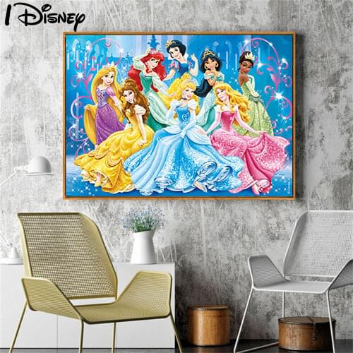 Snow White Cinderella Anime Princess Poster Disney Painting Canvas Print On Wall Art Picture For Kids Room Home Decor Frameless