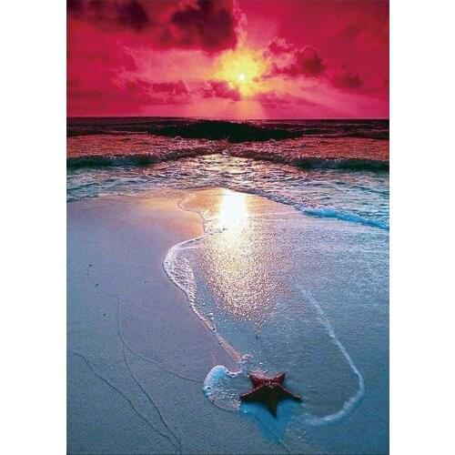 Sunset landscape diamond mosaic, cross stitch painting, 5D diamond painting, all rhinestone painting, home decoration