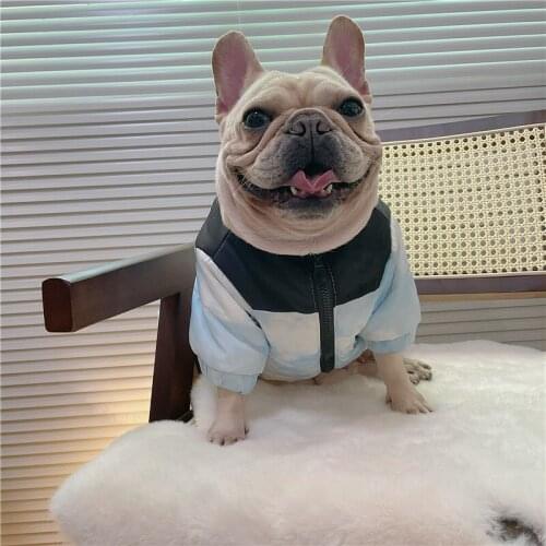 French Bulldog Map Jacket Waterproof Coat Pet Dog Winter Warm Clothes Hoodie Sweater For Small Medium Dogs Corgi Pug LDC31