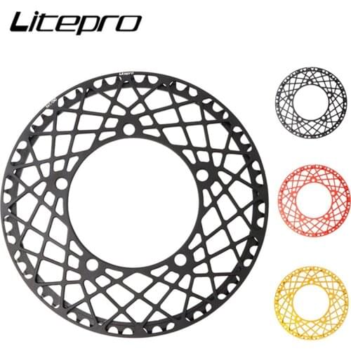 Litepro Spinne Kettenblatt Folding Fahrrad Einzigen Disc 53/56/58T BMX Rennrad BCD 130MM Kurbel aluminium Legierung Kettenblatt