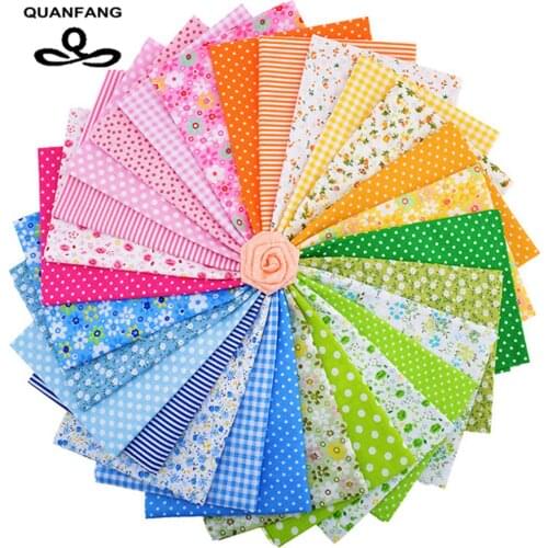 1lot=28 pcs Plain Thin Cotton Fabric Patchwork For DIY Quilting Sewing Fat Quarters Bundle Tissue Telas Tilda Needlework 50*50cm