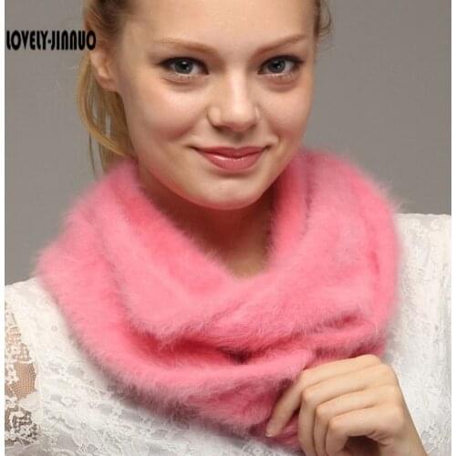 LOVELY-JINNUO custom-made Plush mink cashmere scarf mink cashmere turtleneck custom thickened Unisex Scarf Collar JN302