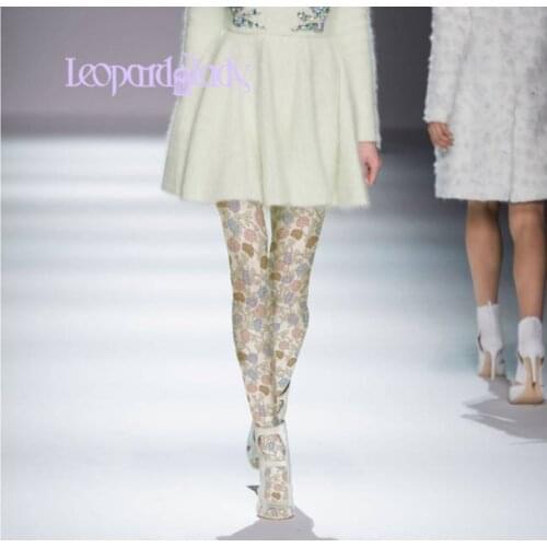 Fashion Digital Print Pantyhose Womens Patterned Thick Tights