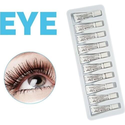 Natural Rubber Latex Eyelash Glue Waterproof White Eye Lash Glue Strong Adhesive Viscosity Easy Get Started Make Up Accessories