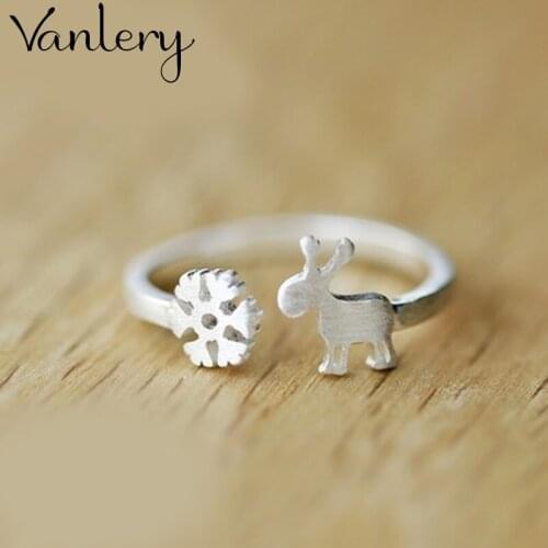 Charming Original Design Bohemian Deer Snow Rings For Women Fashion Open Finger Rings Female Boho Jewelry 2021