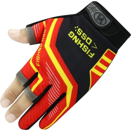 3 Fingers Cut Fishing Glove Lycra Antislip Breathable Quick-drying Elastic for Unisex Outdoor Competitive Lure Fishing Accessory