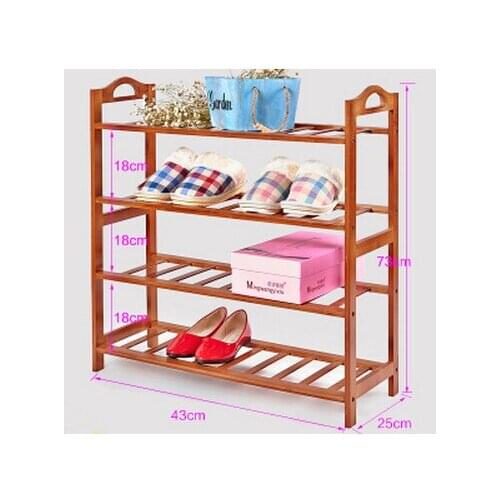 Simple small shoe rack bamboo storage multilayer shoe rack
