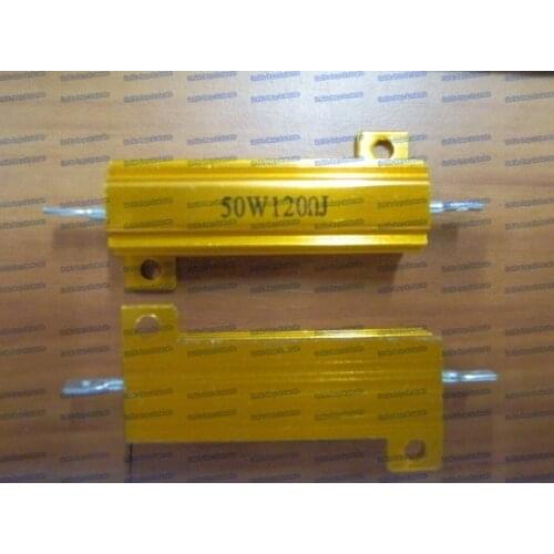 2PCS/LOT RX24-50W 120R 120 Ohm LED load resistor Aluminum Case Wirewound Resistor