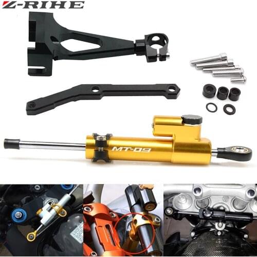 For Yamaha MT09 MT-09 FZ-09 2013-2017 Motorcycle Accessories Adjustable Steering Stabilize Damper Bracket Mounting kit Fit MT09