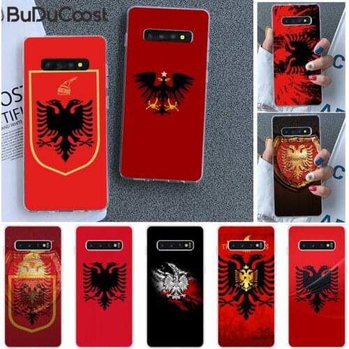 Riccu Albania Albanians Flag Phone Case for Samsung S20 plus Ultra S7 edge S8 S9 plus S10 5G lite 2020