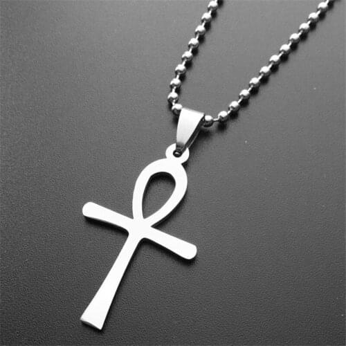 RONGQING 10pcs/lot Religious symbols Men Necklaces Jewelry Gifts Crucifix Jesus Cross Necklace Stainless Steel Christs Pendant