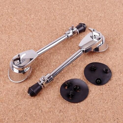 2 Pieces Bass Drum Spurs Stable Anti-Rust 360 Degree Adjustable Stand Legs Feet DIY Percussion Instrument Accessories
