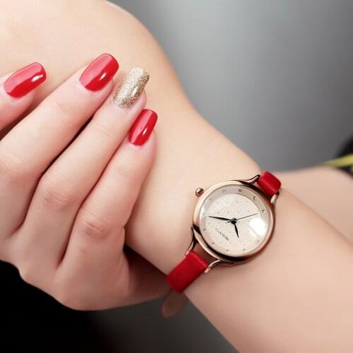 2018 Fashion Design Women Watches REBIRTH Brand Wrist Leisure simple Trendy Rhinestone Quartz Wristwatch leather female Watches