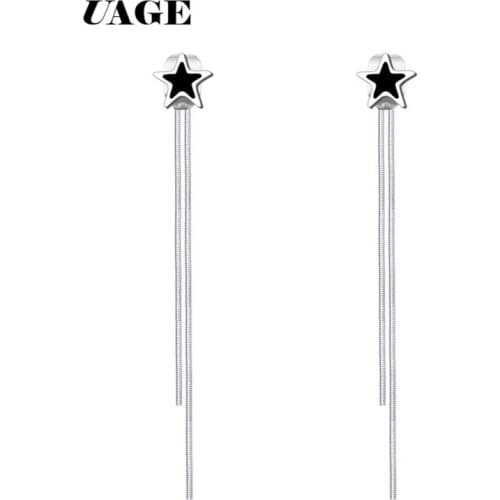 UAGE Brincos Star Earrings Punk Stud Earring Silver Color Earings Stainless Steel Earrings for Women Statement Jewelry