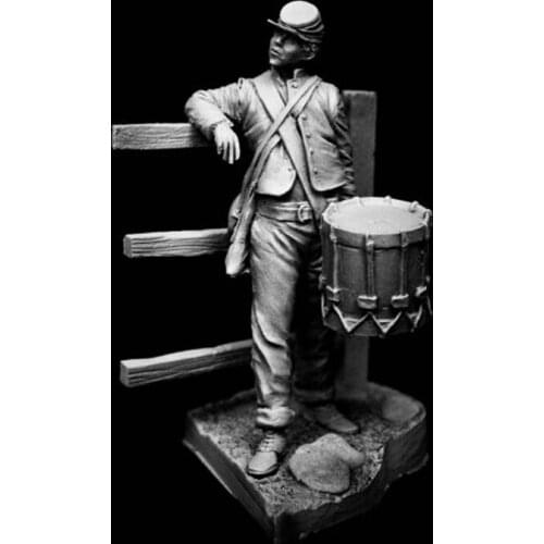 1/24 American Civil War Male Drummer Hand-made Resin Figure Model R411