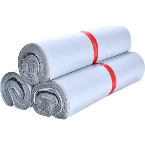 100Pcs/set Disposable Express Packaging Bag Self Adhesive White Clothes Courier Bag Waterproof White Mail Pouch Storage Bags