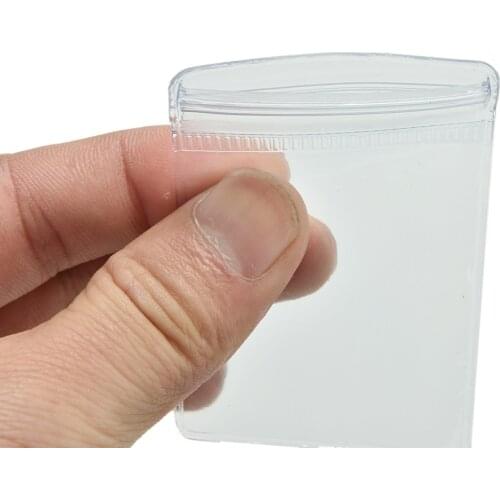 100Pcs Clear PVC Plastic Coin Bag Case Wallets Storage Envelopes Crystal Colors Packaging Bags 7*5cm
