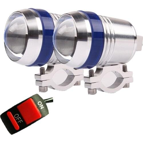 2PCS LED Motorcycle Spotlight 12V 30W Driving Light U3 Motorbike Fog Light Head Angel Lamp Headlight Offroad ATV DRL Motor light