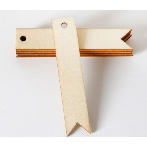 50pcs Wooden Gift Tags Labels Dovetail Shapes Label Wood Hanging Tag Wedding Party DIY Birthday DIY Crafts Wood Tags