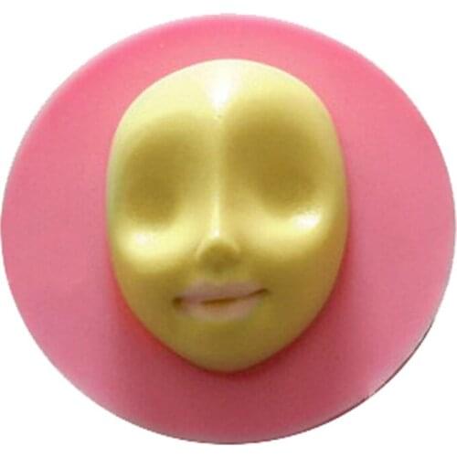 Free shipping Mysterious face cooking tools Silicone Fondant Gum Paste Mold Cake Decorating Clay Resin sugar Candy DIY Sculpey