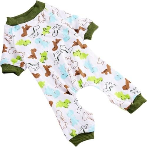 Four-legged Pets Home Pajamas Dog Jumpsuits Dogs Print Costume Cotton Chihuahua Print Summer Soft Suit With Sleeves Newest