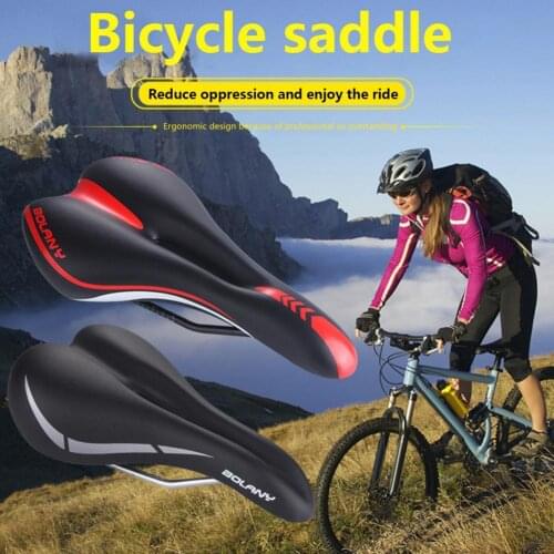 BOLANY Ergonomic Bicycle Seat Hollow High Elastic Sponge Shock Absorption Bike Saddle for Cycling