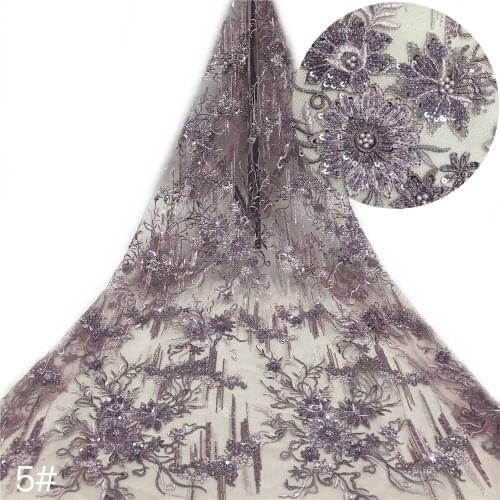 Beautiful heavy-duty bead tube bead sequin embroidery, French tulle lace fashionable party dress