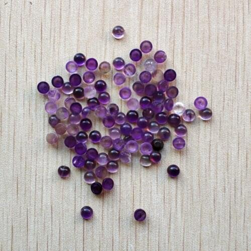 Wholesale 50pcs/lot 2019 good quality natural amethysts stone round cab cabochon beads for jewelry making 4mm free shipping